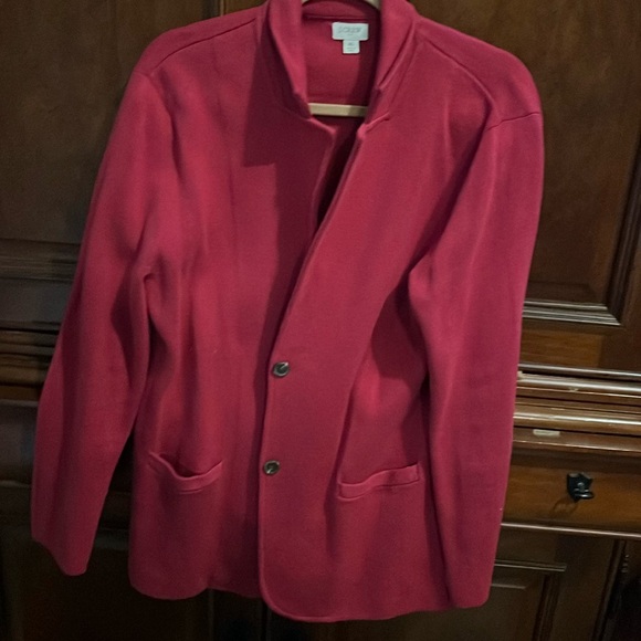 J. Crew Schoolboy pink Single Breasted Sweater Blazer Contemporary Business XL - Picture 2 of 3
